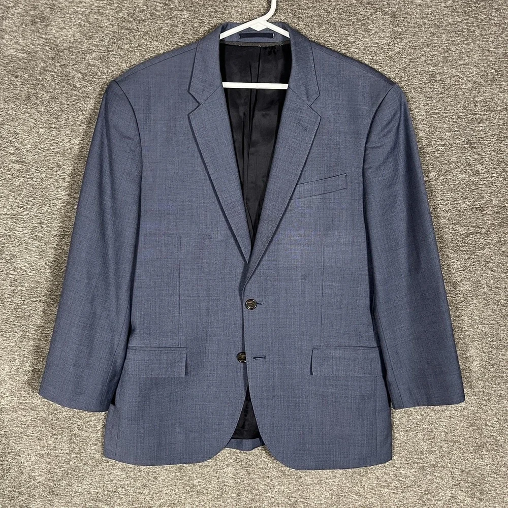 J.Crew Ludlow Suit Jacket Mens 42S Blue Wool Slim Tollegno 1900 Two Button
